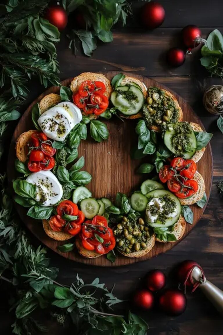 Christmas Bruschetta Wreath Recipe