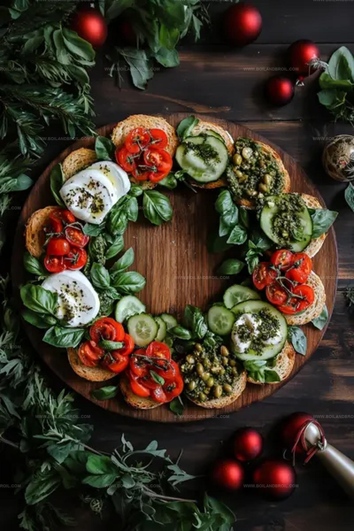 Christmas Bruschetta Wreath Recipe