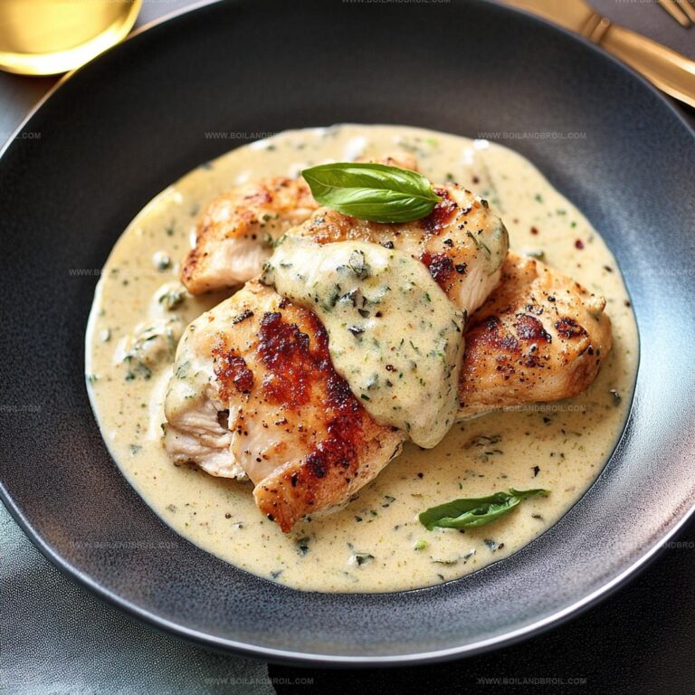 Chicken in Basil Cream Sauce Recipe