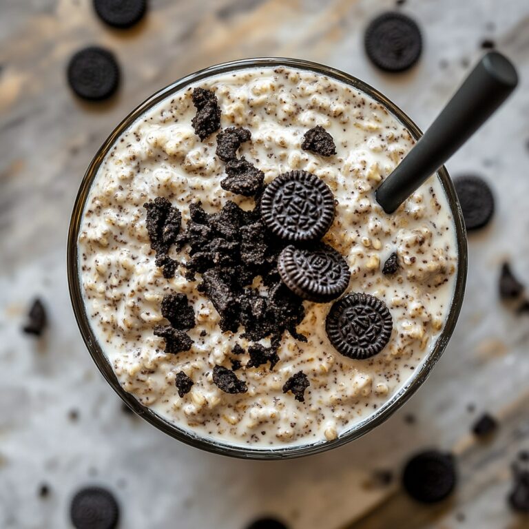 Cookies and Cream Oreo Overnight Oats Recipe