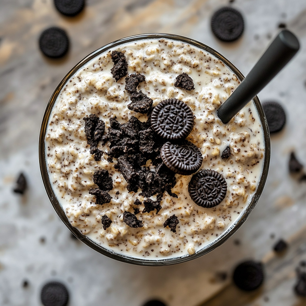 Cookies and Cream Oreo Overnight Oats Recipe