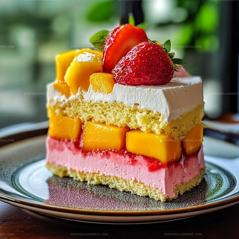 Strawberry Mango Split Cake Recipe