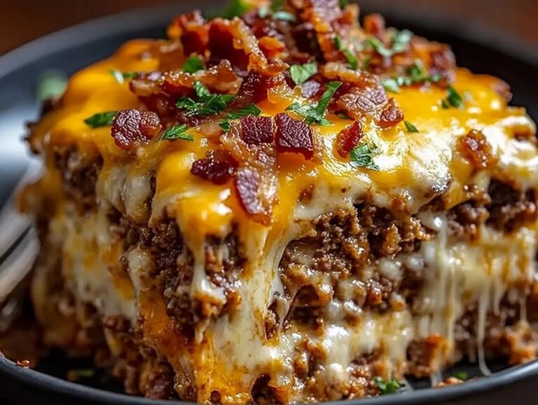 Cheesy Loaded Meatloaf Casserole Recipe