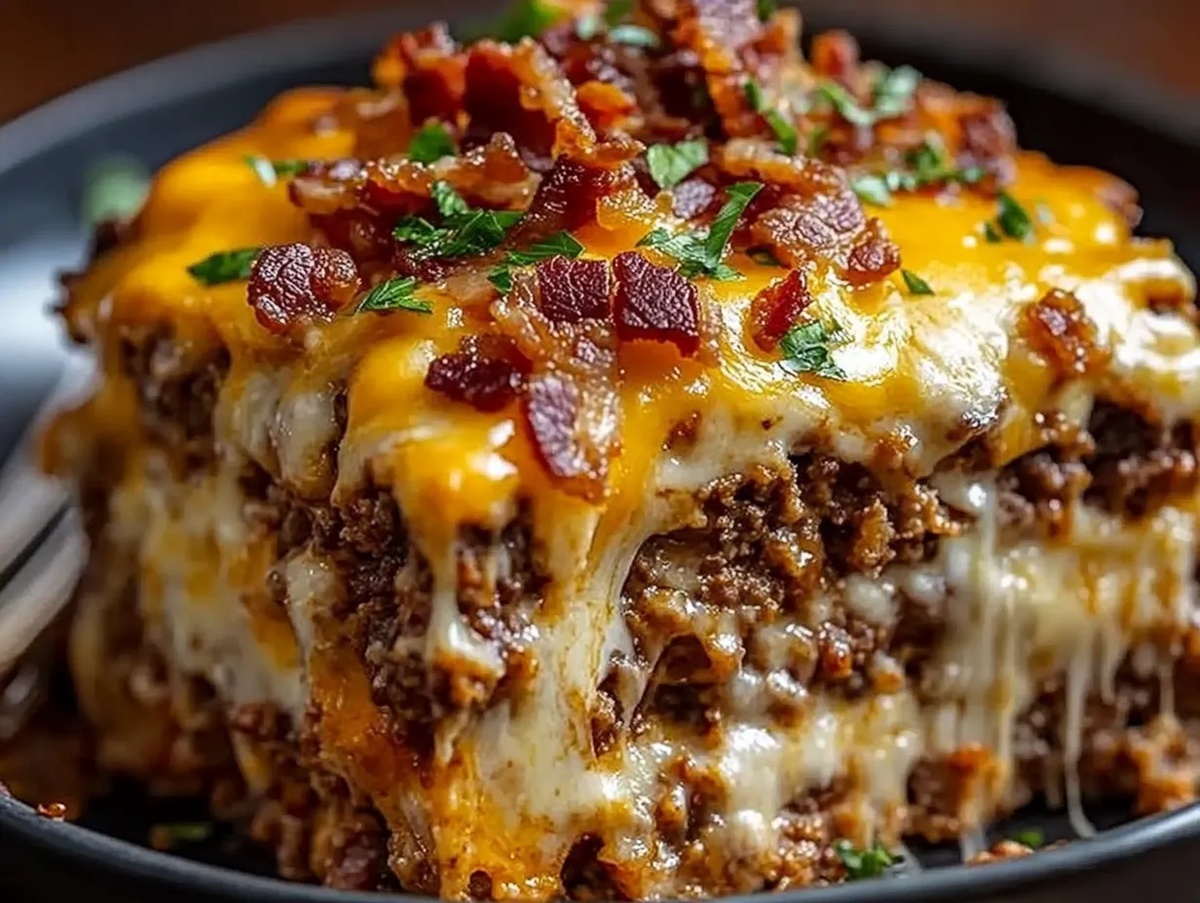 Cheesy Loaded Meatloaf Casserole Recipe