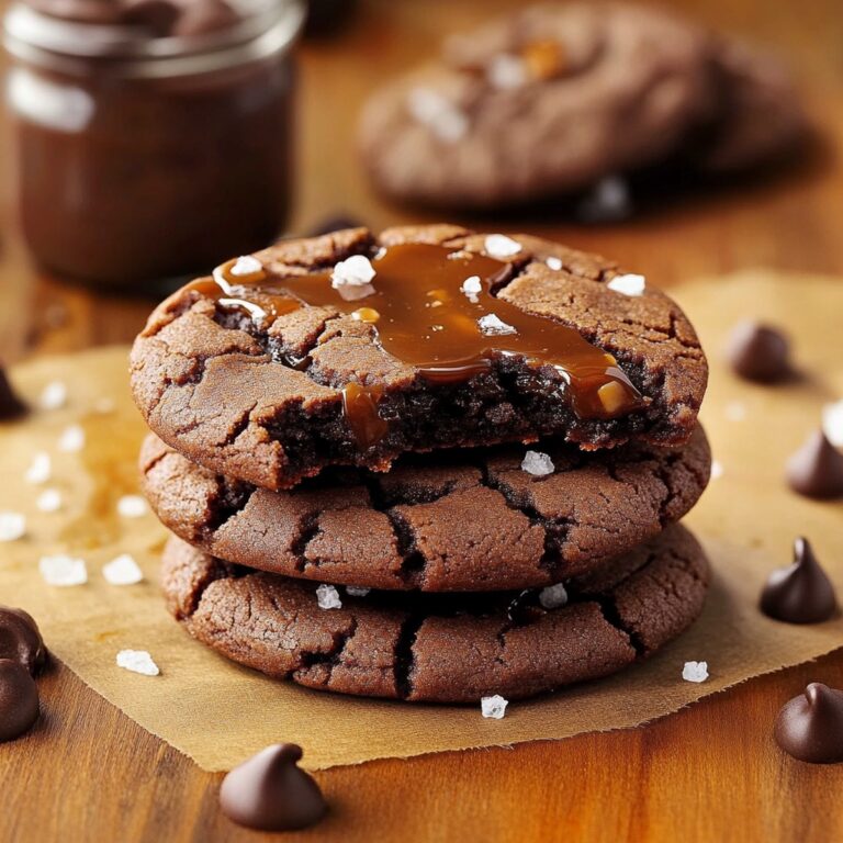 Decadent Dark Caramel Sea Salt Cookies Recipe