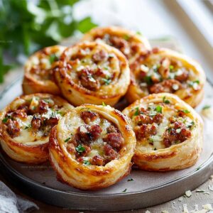 Easy Cheese & Sausage Pinwheels Recipe
