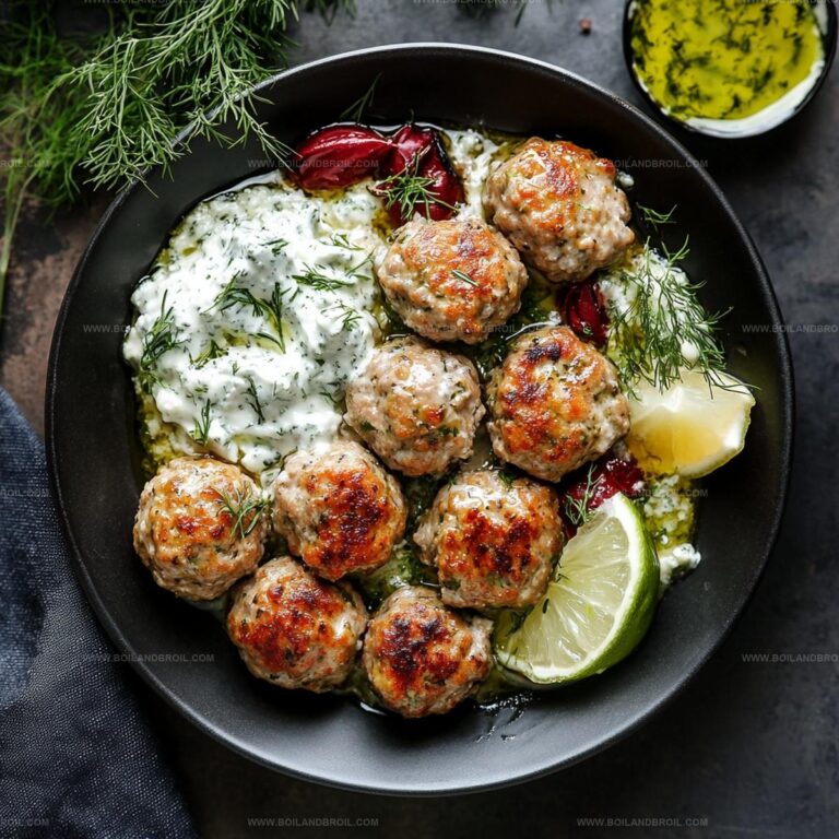 Greek Turkey Meatballs with Tzatziki Sauce Recipe