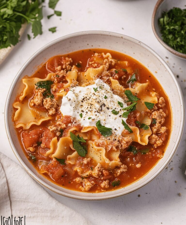 Slow Cooker Lasagna Soup Recipe