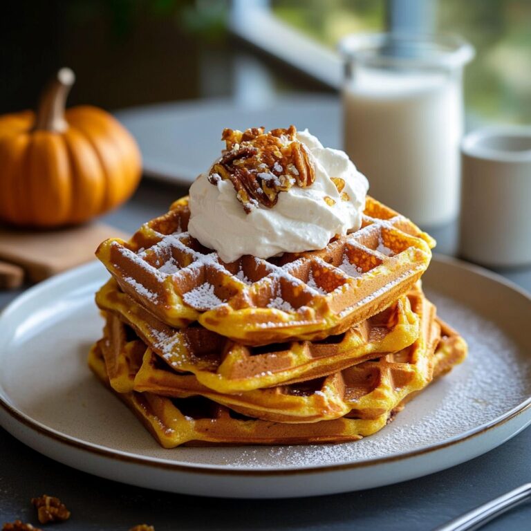 Fluffy Pumpkin Waffles Recipe