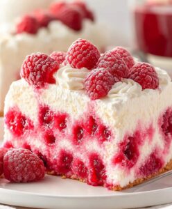 Raspberry White Chocolate Poke Cake Recipe