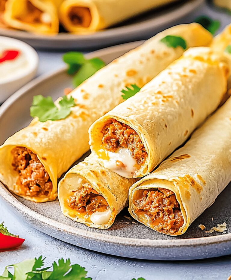 Baked Cheesy Beef Taquitos Recipe