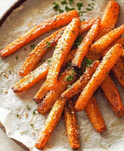 Parmesan Garlic Roasted Carrots Recipe