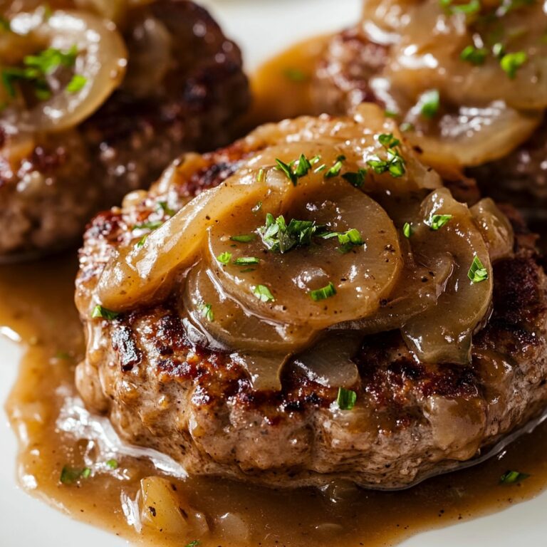 Hamburger Steaks with Onion Gravy Recipe