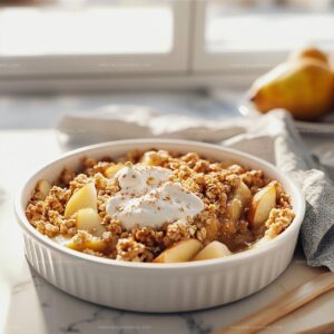 Simple Oat-Topped Apple & Pear Crumble Recipe