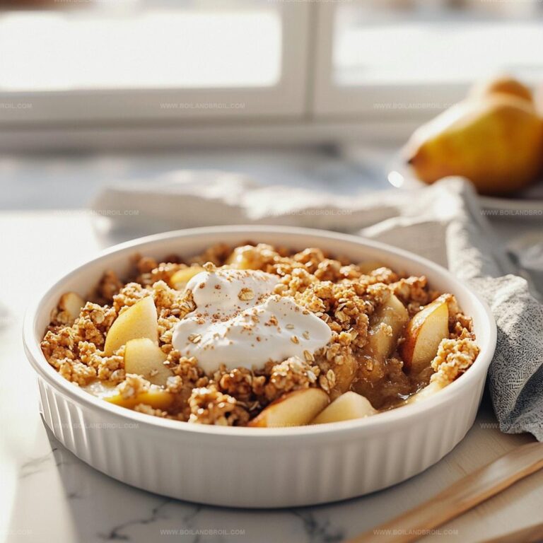 Simple Oat-Topped Apple & Pear Crumble Recipe