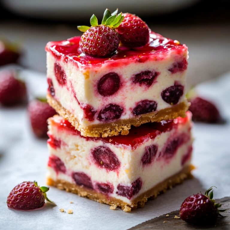 Easy Strawberry Cheesecake Snack Bars Recipe