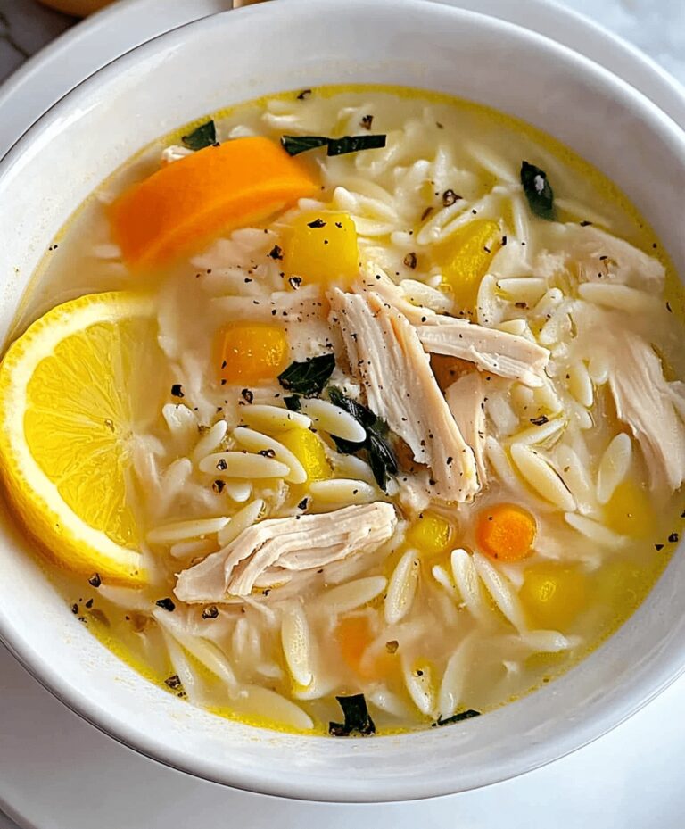 Lemon Chicken Orzo Soup Recipe
