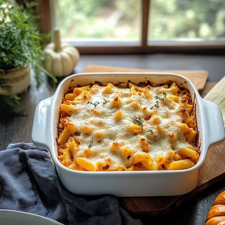 Warm & Spicy Pumpkin Pasta Bake Recipe