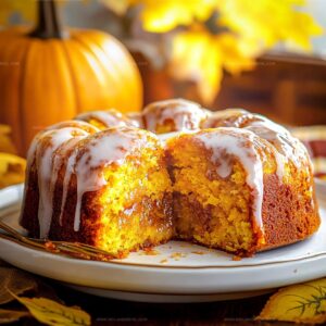 Autumn Pumpkin Honey Bun Cake Recipe