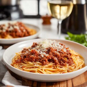 Healthy Slow Cooker Spaghetti and Meat Sauce Recipe