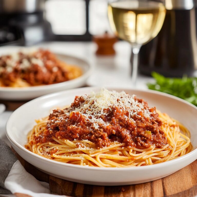 Healthy Slow Cooker Spaghetti and Meat Sauce Recipe