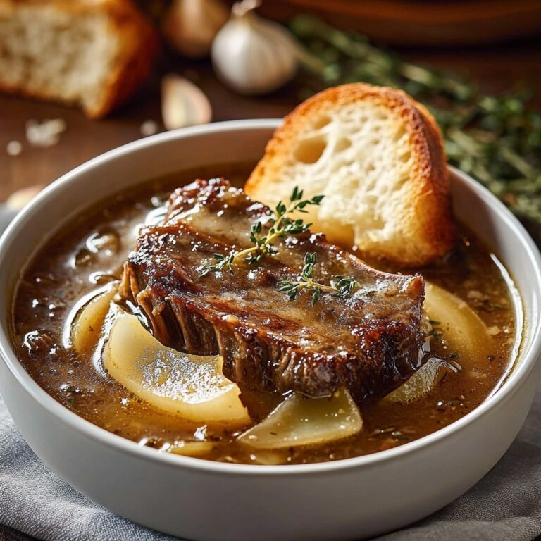 French Onion Beef Short Rib Soup Recipe