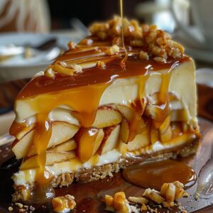 Caramel Apple Cheesecake Cake Recipe