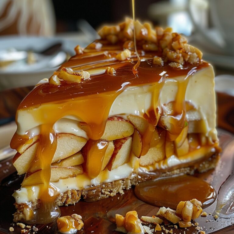 Caramel Apple Cheesecake Cake Recipe
