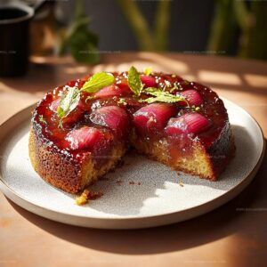 Rhubarb Upside Down Cake Recipe