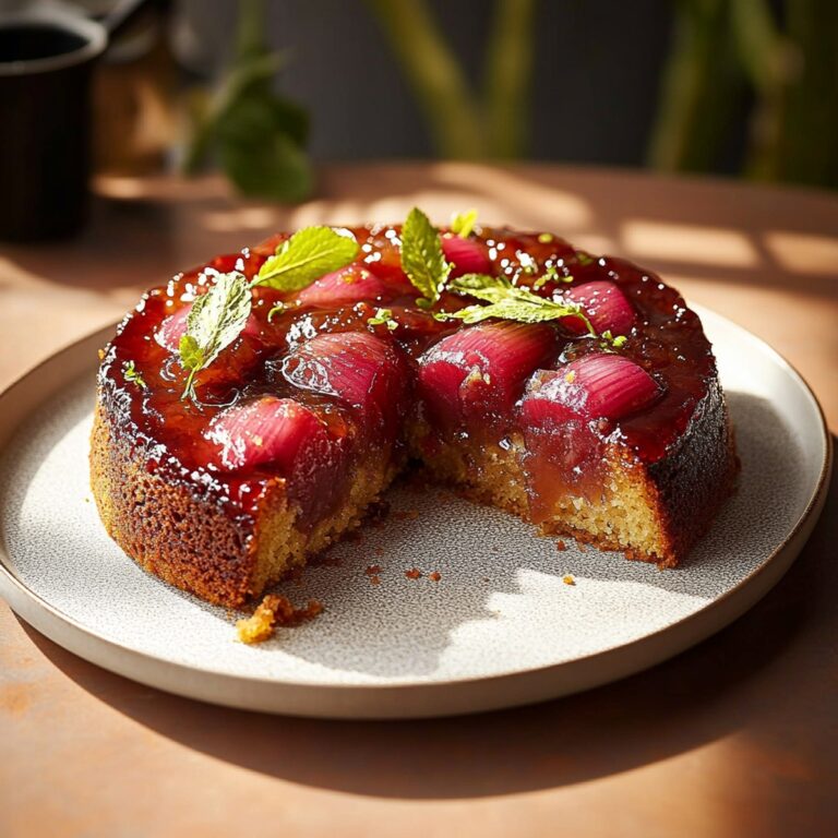 Rhubarb Upside Down Cake Recipe