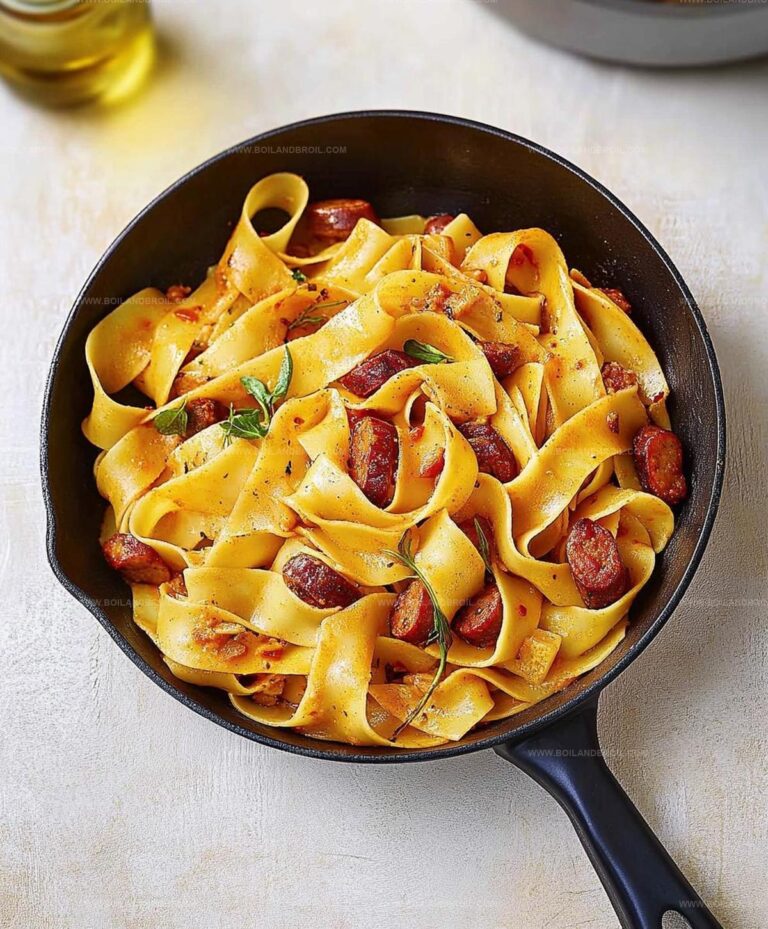 Creamy Calabrian Chili Pappardelle With Sausage & Fennel Recipe