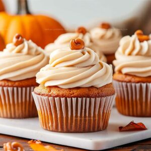 Pumpkin Cupcakes with Cream Cheese Frosting Recipe