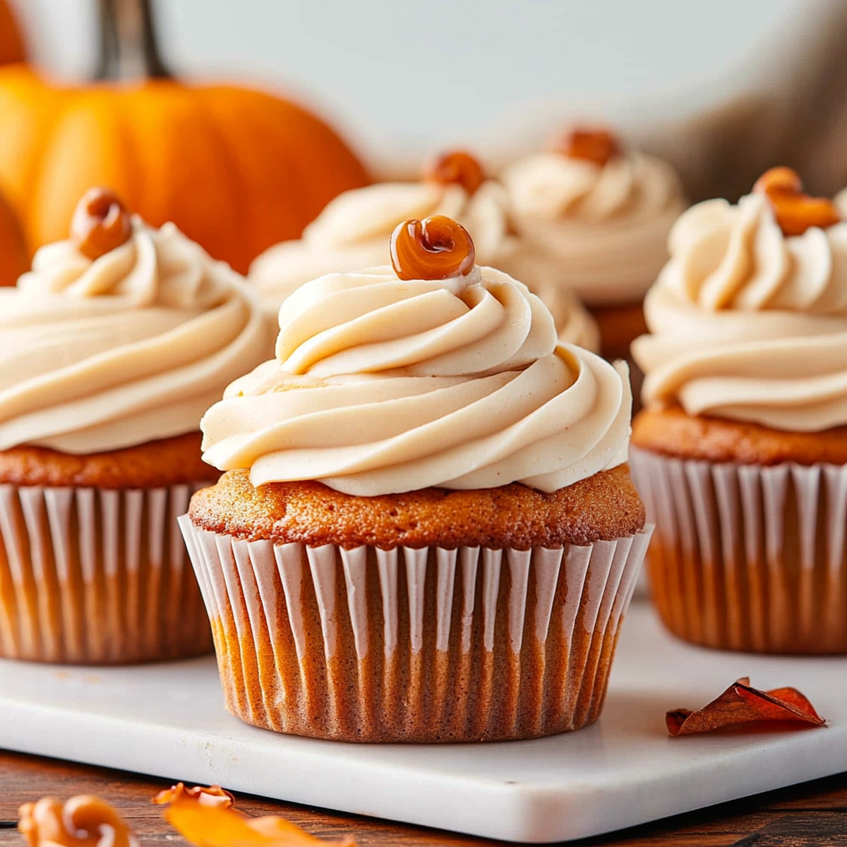 Pumpkin Cupcakes with Cream Cheese Frosting Recipe