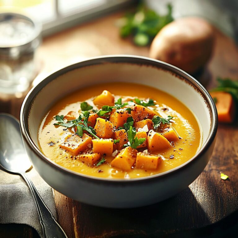Spicy Butternut & Sweet Potato Soup Recipe