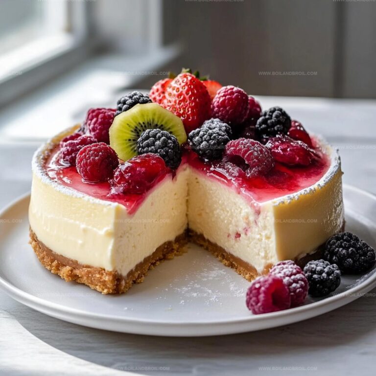 Classic New York Cheesecake with Fresh Fruit Recipe