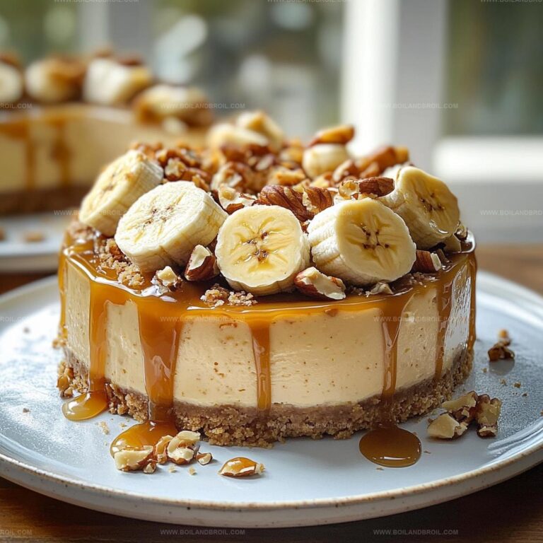 Decadent Banana Caramel Nut Cheesecake Recipe