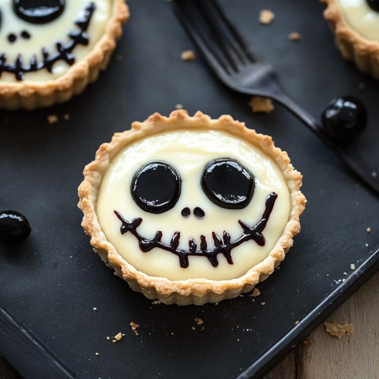 Halloween Jack Skellington Ricotta Olive Tarts Recipe