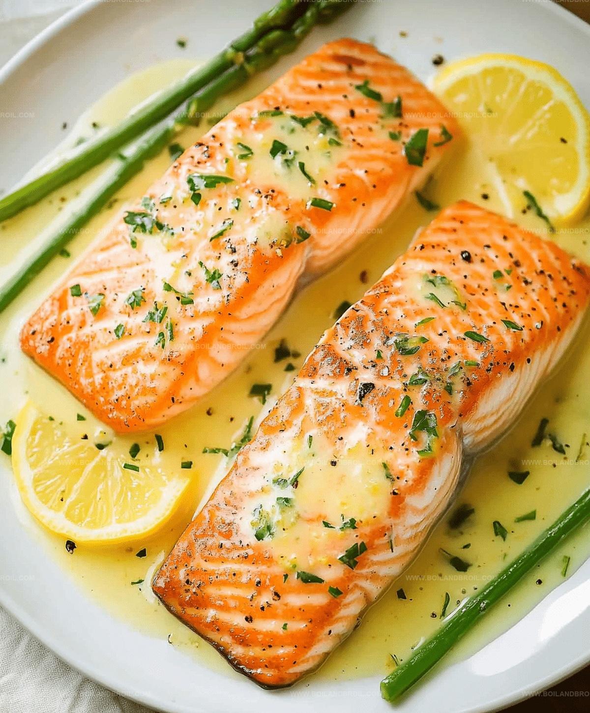 Salmon With Garlic Lemon Butter Sauce Recipe