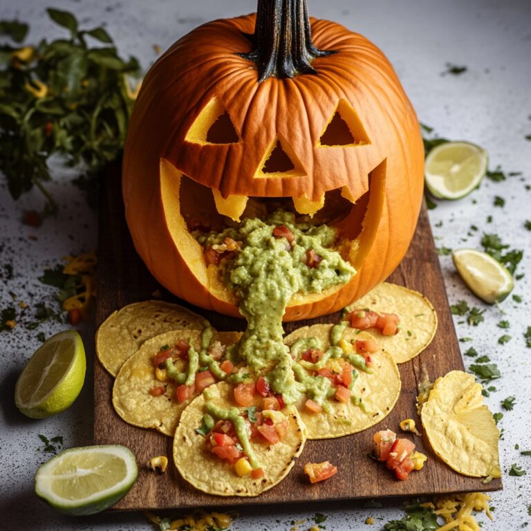 Puking Pumpkin Halloween Taco Board Recipe