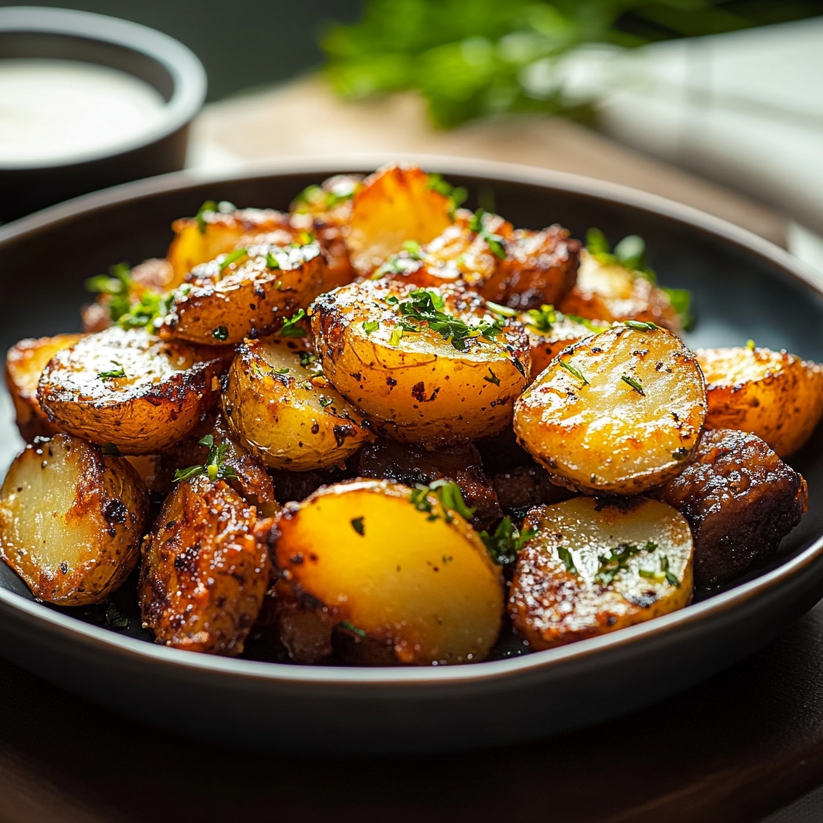 Sweet & Savory Honey Beef with Roasted Potatoes Recipe