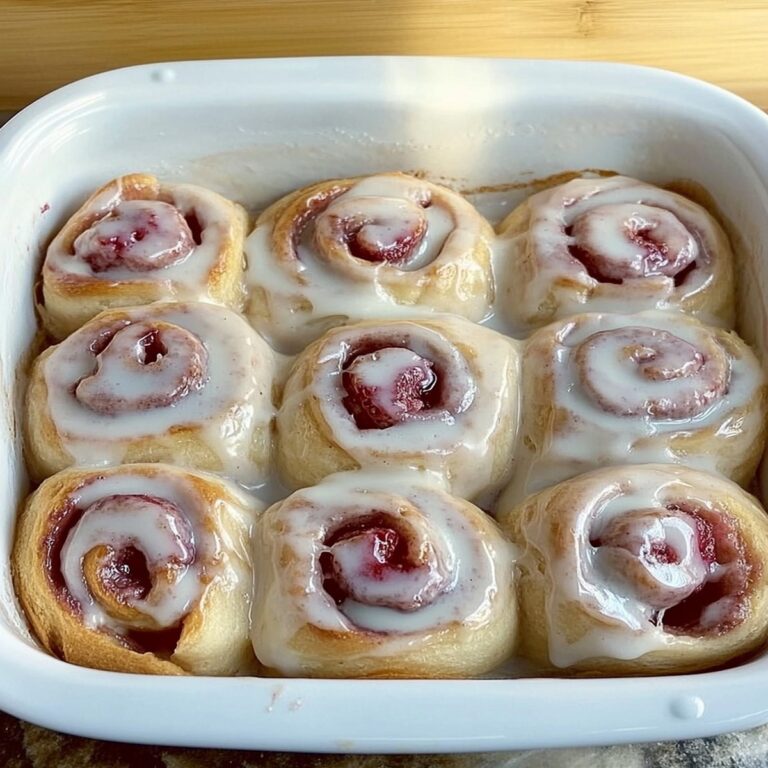 Raspberry Cinnamon Rolls with Lemon Glaze Recipe