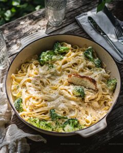 Broccoli Chicken Fettuccine Alfredo Casserole Recipe
