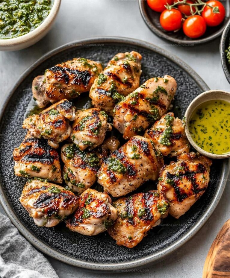Grilled Chicken Thighs With Chimichurri Recipe