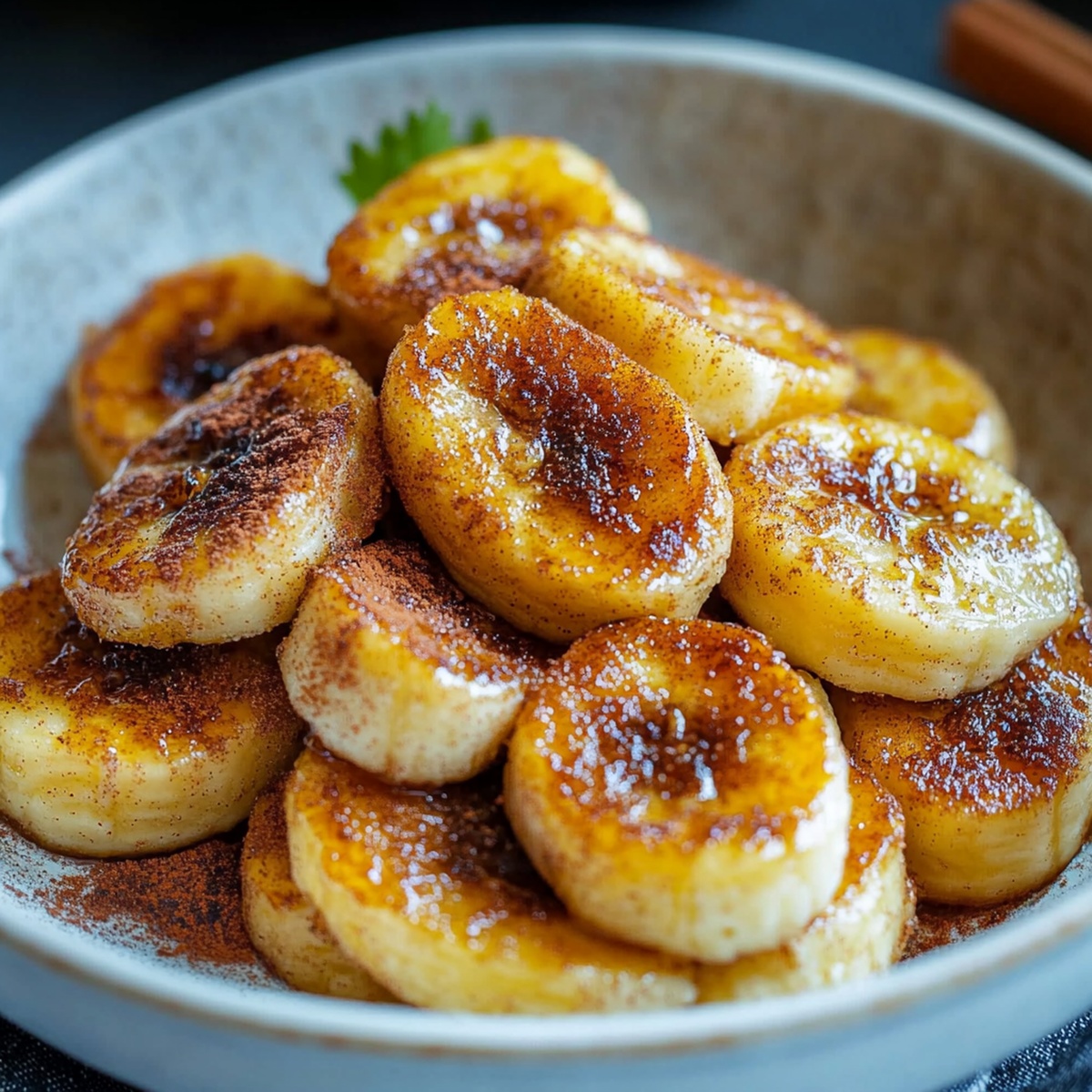 Crispy Pan Fried Cinnamon Bananas Recipe