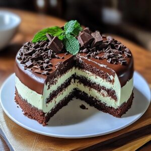 Mint Chocolate Cheesecake Cake Recipe
