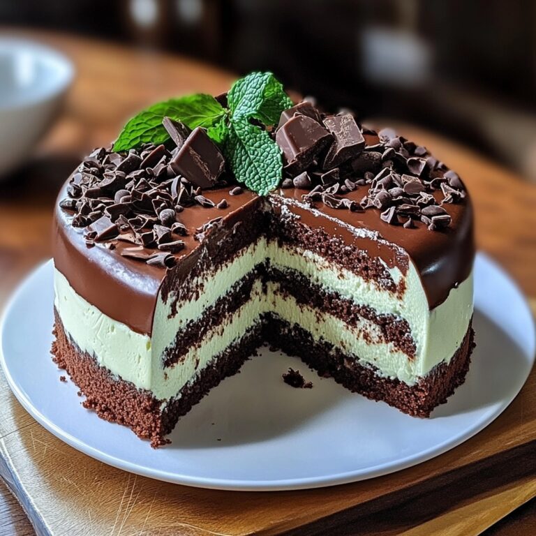 Mint Chocolate Cheesecake Cake Recipe