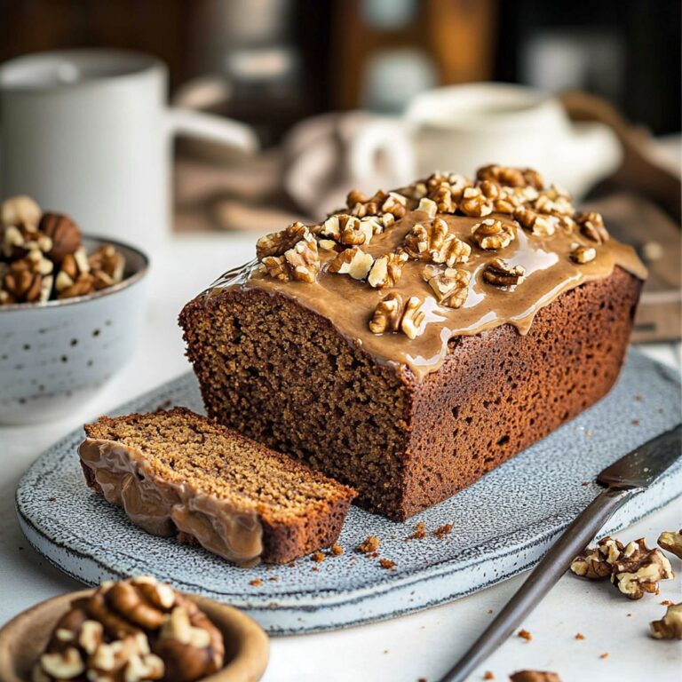 Coffee Walnut Loaf Cake Recipe