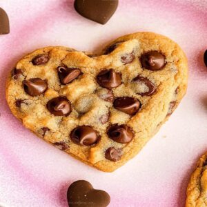 Heart-Shaped Chocolate Chip Cookies Recipe