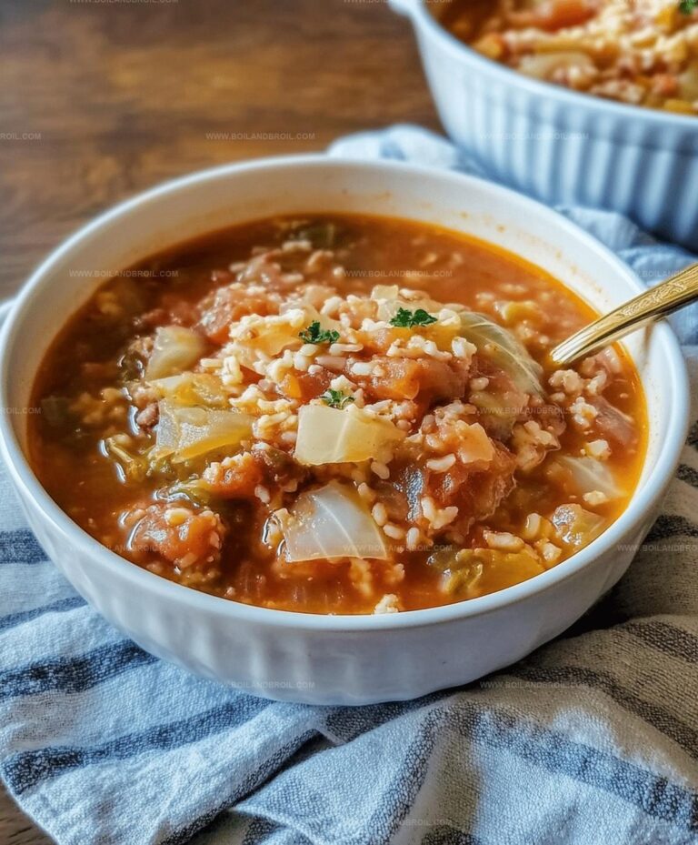 Cozy Stuffed Cabbage Soup Recipe
