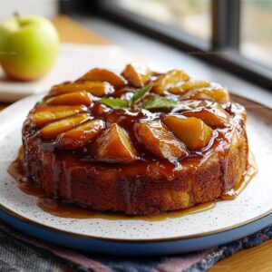 Autumn Caramel Apple Upside Down Cake Recipe